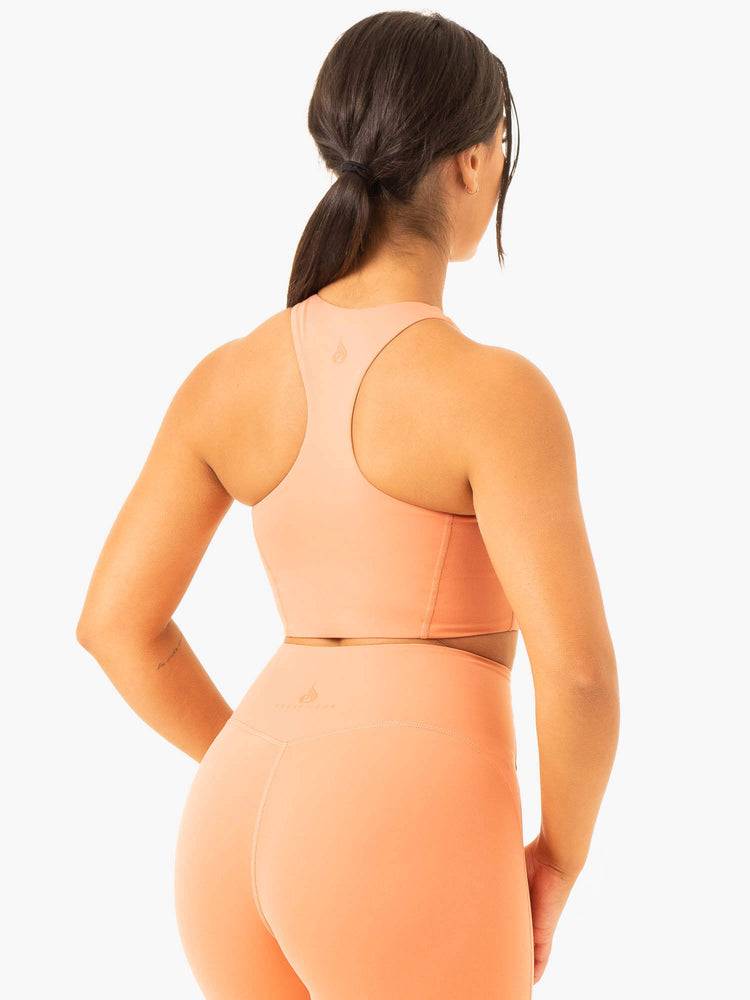 Terracotta Ryderwear Women Sports Bra NKD Frame Long Line Women's Sports Bra | AU2225KI