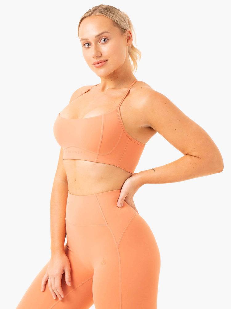 Terracotta Ryderwear Women Sports Bra NKD Frame Women's Sports Bra | AU2236EX