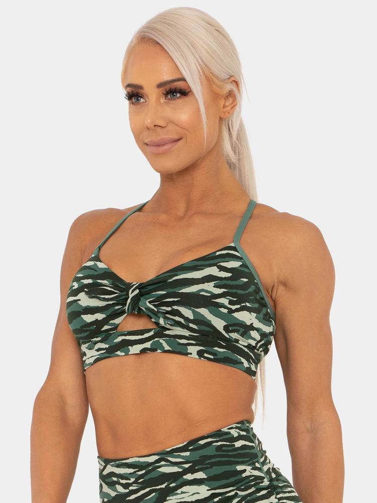 Tiger Green Ryderwear Women Sports Bra Wild Tied Up Women\'s Sports Bra | AU2449UT