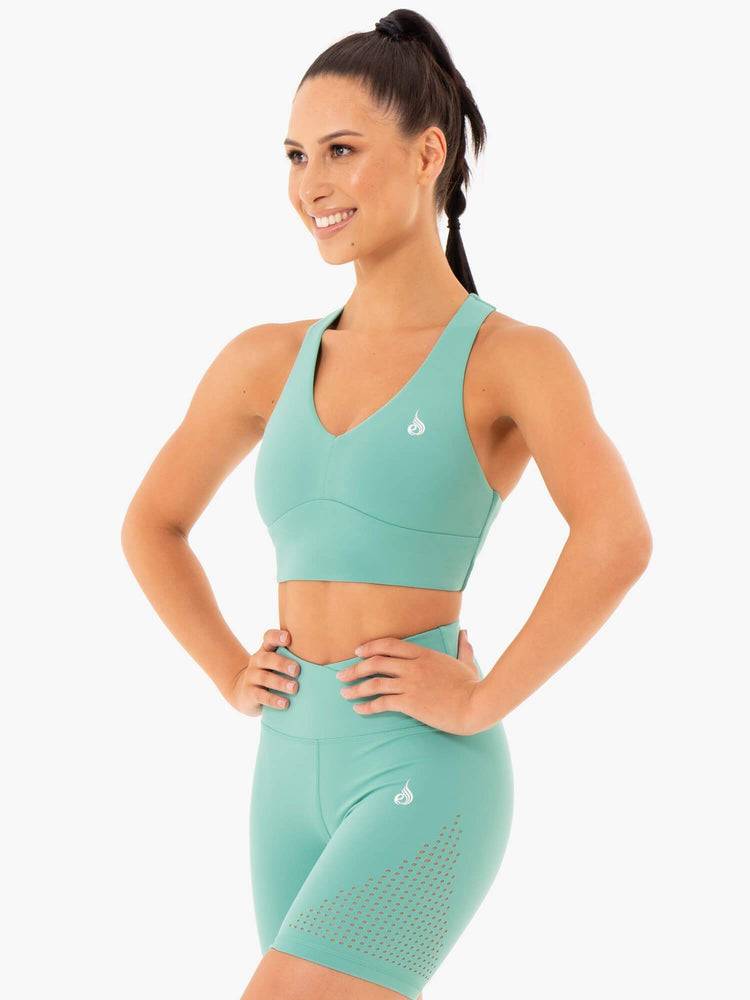 Turquoise Ryderwear Women Sports Bra Impact Women's Sports Bra | AU2376WY