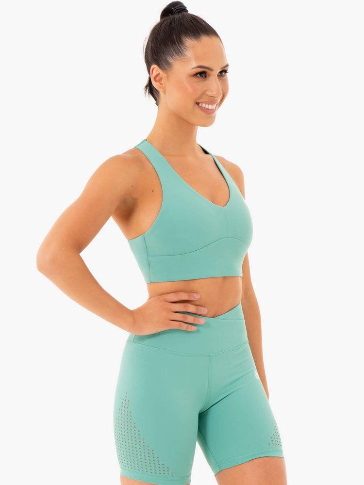 Turquoise Ryderwear Women Sports Bra Impact Women's Sports Bra | AU2376WY