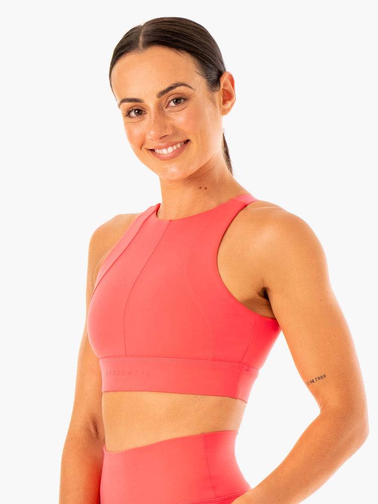 Watermelon Ryderwear Women Sports Bra Reset High Impact Women's Sports Bra | AU2258NB