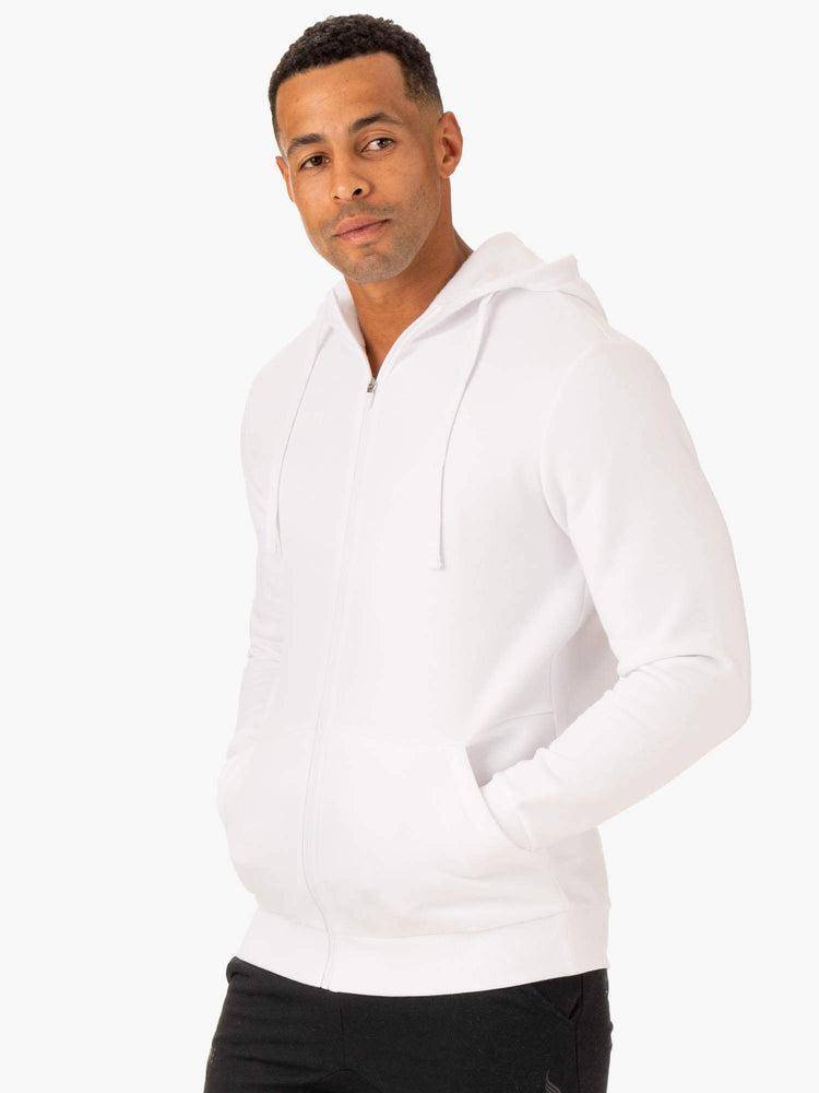 White Ryderwear Men Jackets Limitless Zip Up Men's Jackets | AU1439SO