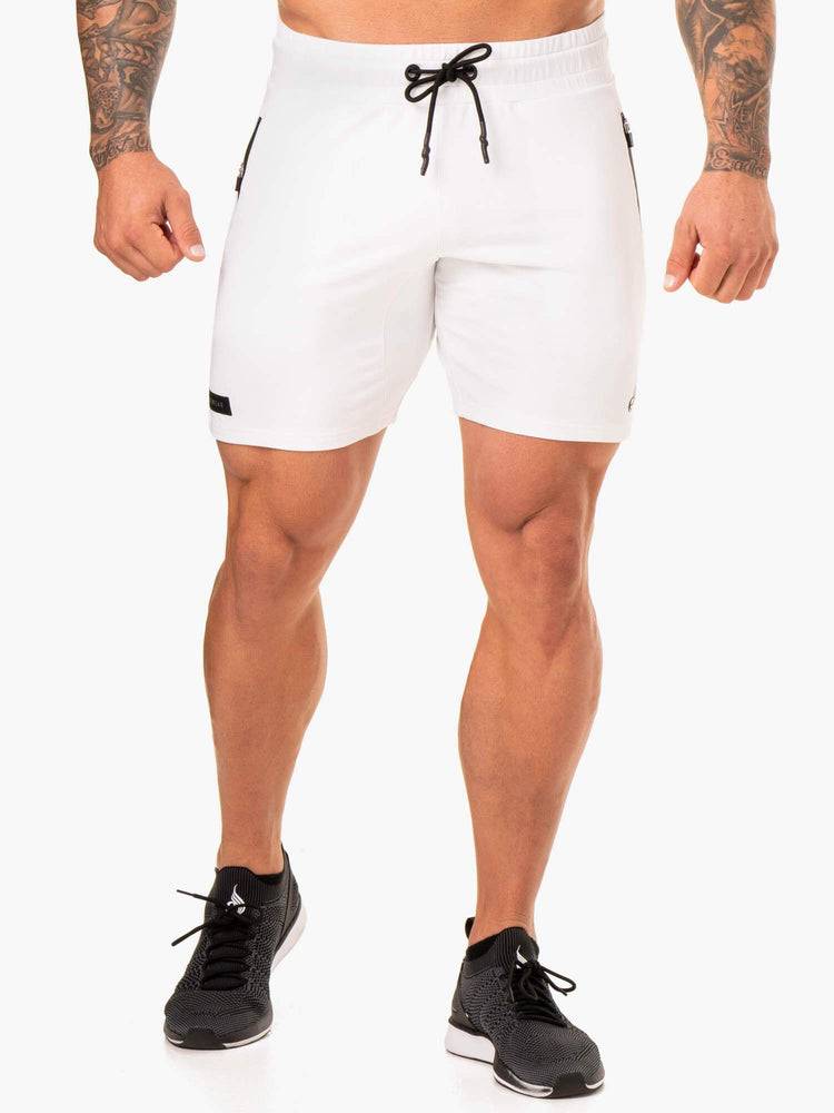 White Ryderwear Men Shorts Endurance Track Men\'s Shorts | AU1360AP