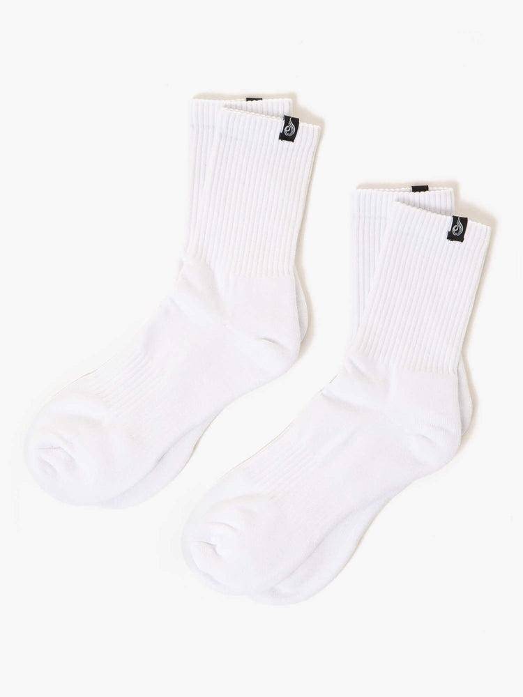 White Ryderwear Men Socks Crew Men\'s Socks | AU1558QZ