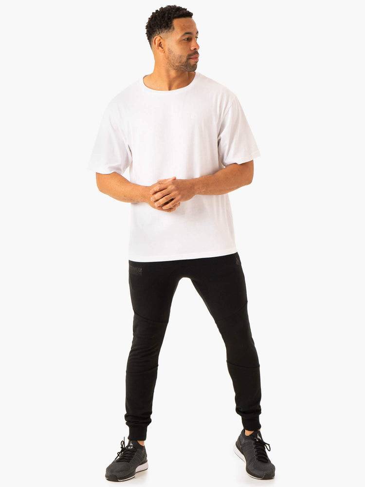 White Ryderwear Men T Shirts Lift Oversized Unisex Men's T Shirts | AU1256AP