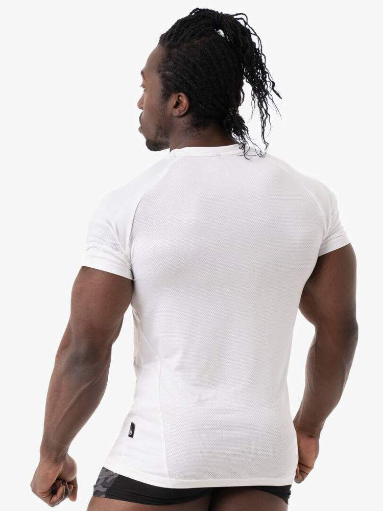 White Ryderwear Men T Shirts Shield Men's T Shirts | AU1294VD