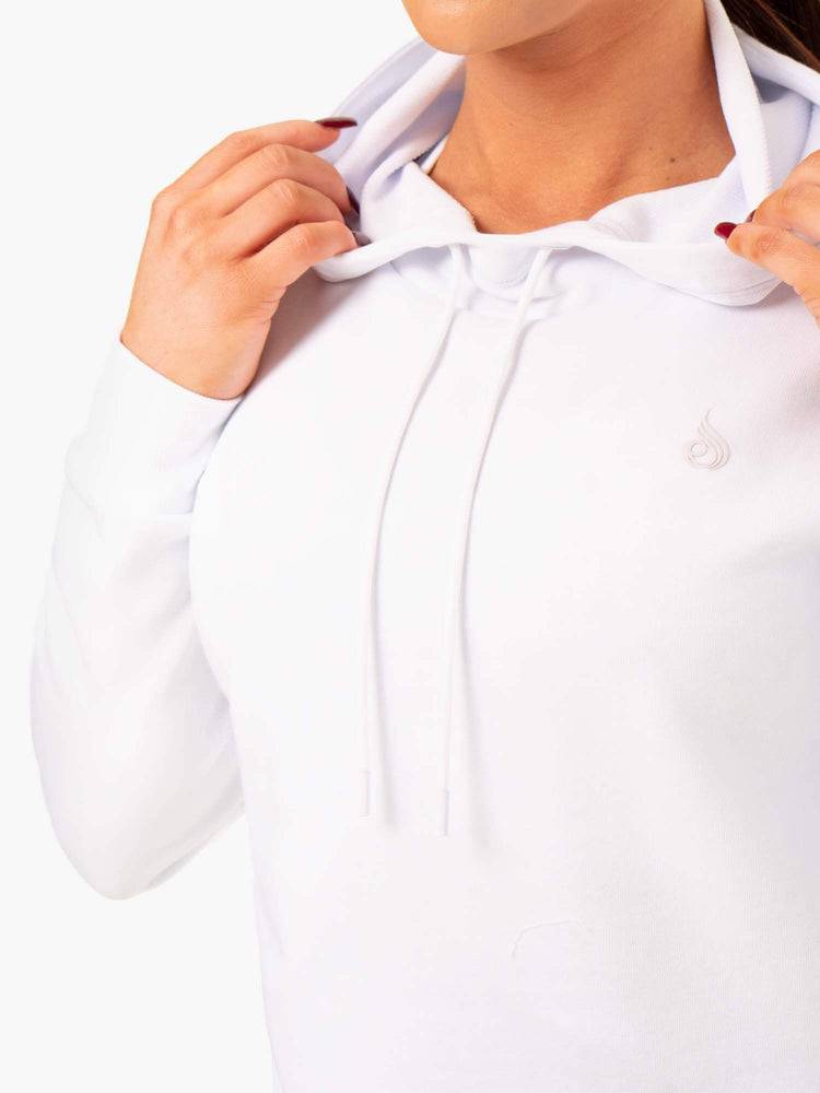 White Ryderwear Women Hoodie Ultra Pullover Women's Hoodie | AU1664EX