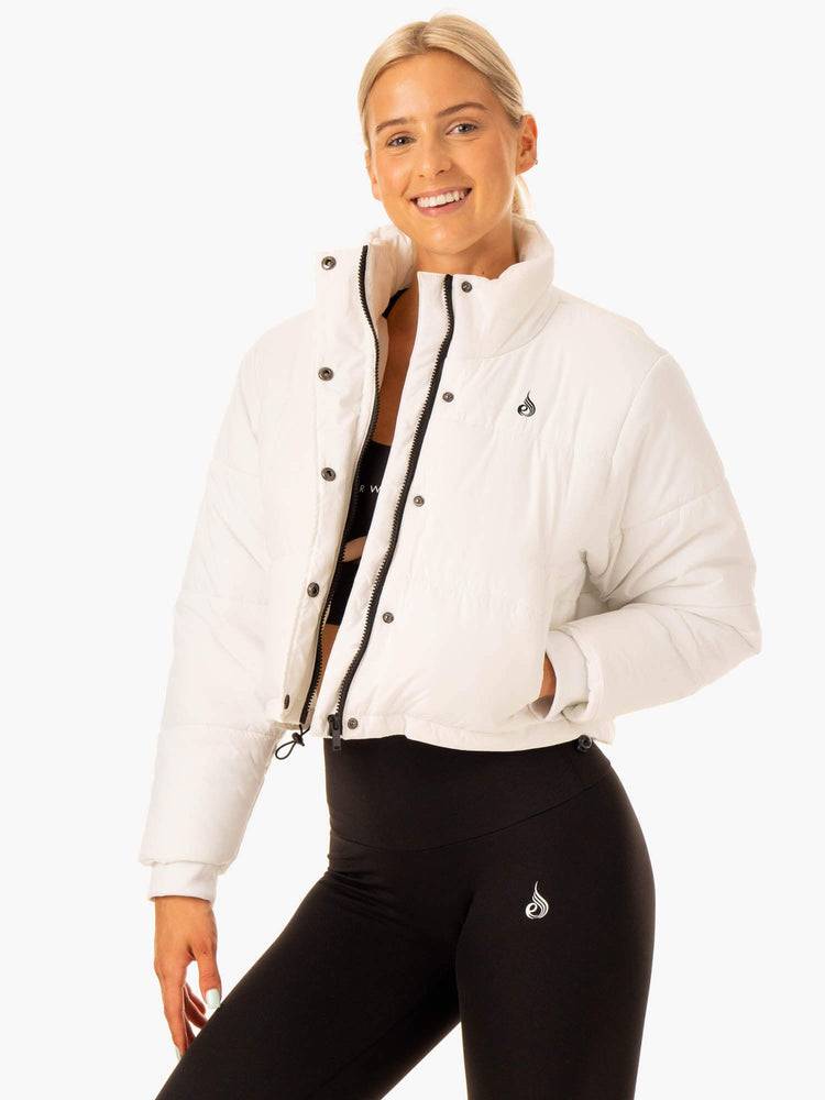 White Ryderwear Women Jackets Apex Puffer Women's Jackets | AU1716EX