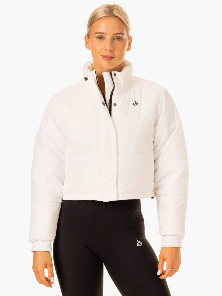 White Ryderwear Women Jackets Apex Puffer Women\'s Jackets | AU1716EX