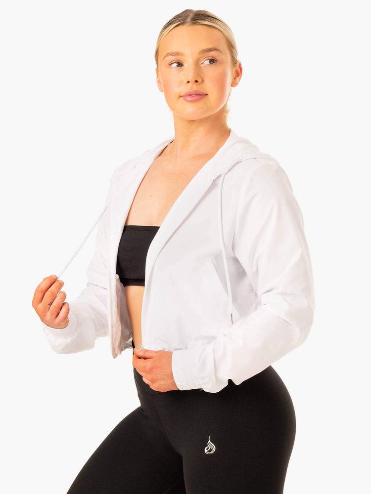 White Ryderwear Women Jackets Element Windbreaker Women's Jackets | AU1723PQ