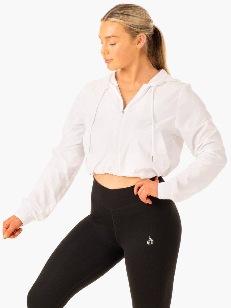 White Ryderwear Women Jackets Element Windbreaker Women's Jackets | AU1723PQ