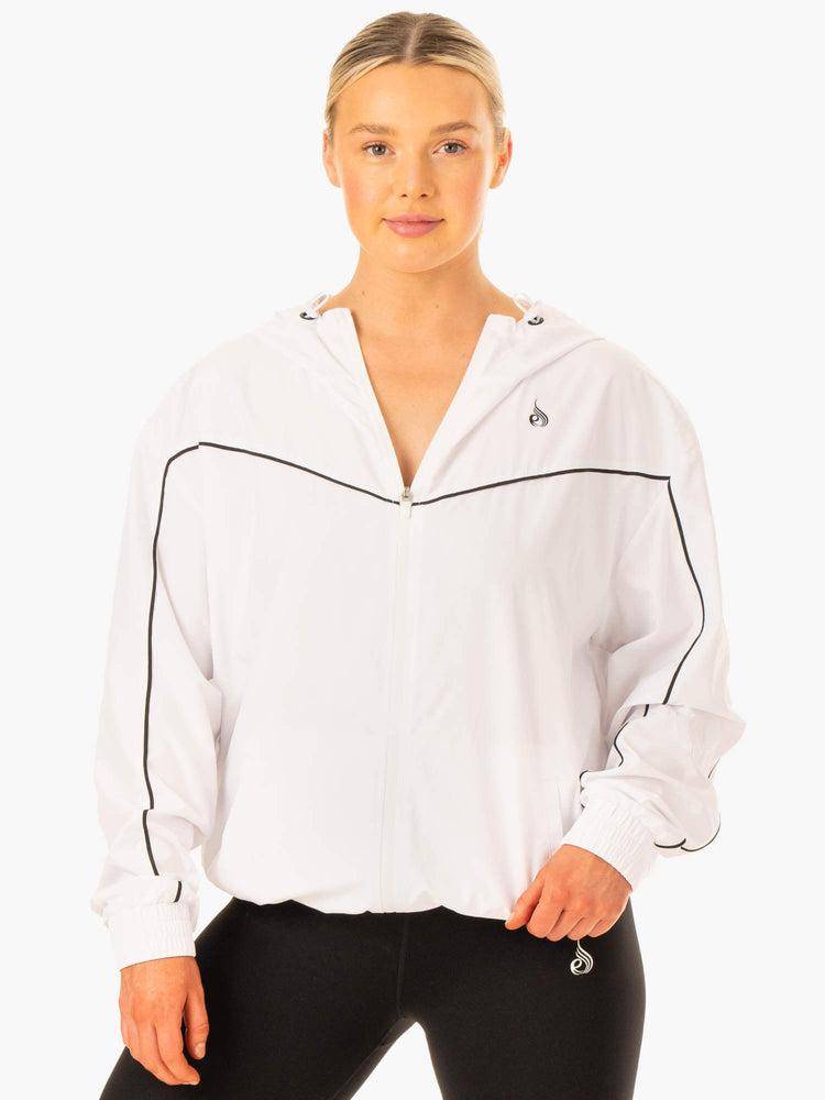 White Ryderwear Women Jackets Ultimate Windbreaker Women\'s Jackets | AU1721IS