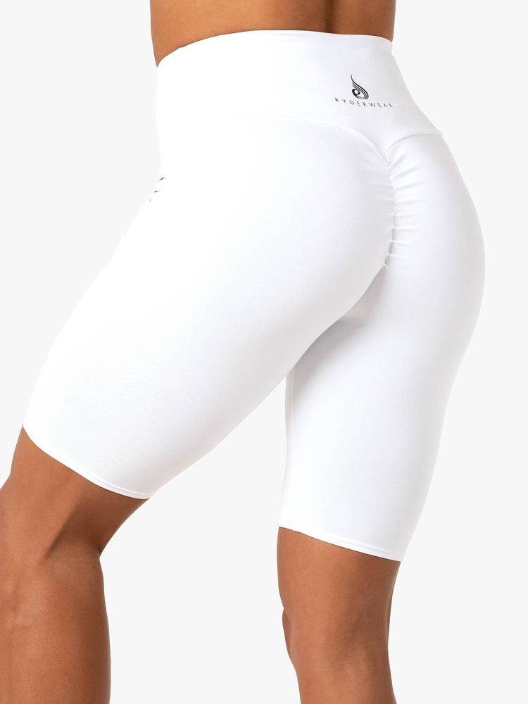 White Ryderwear Women Shorts Staples Bike Women's Shorts | AU2008OR