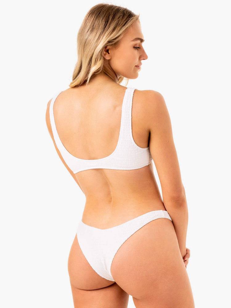 White Ryderwear Women Swimwear Paradise V Bikini Bottom Women's Swimwear | AU2662XF