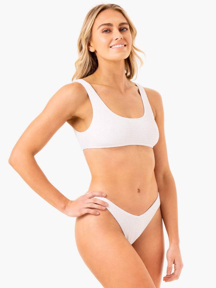 White Ryderwear Women Swimwear Paradise V Bikini Bottom Women\'s Swimwear | AU2662XF