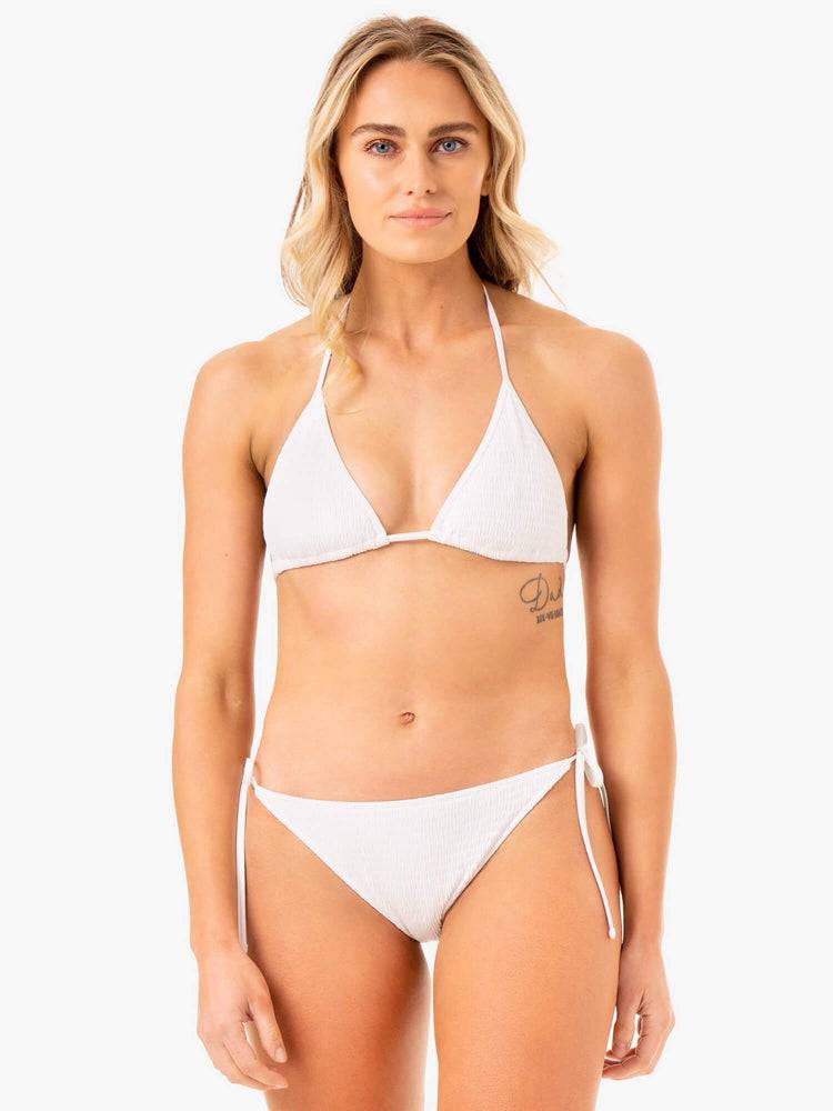 White Ryderwear Women Swimwear Paradise Tie Bikini Bottoms Women's Swimwear | AU2673PQ