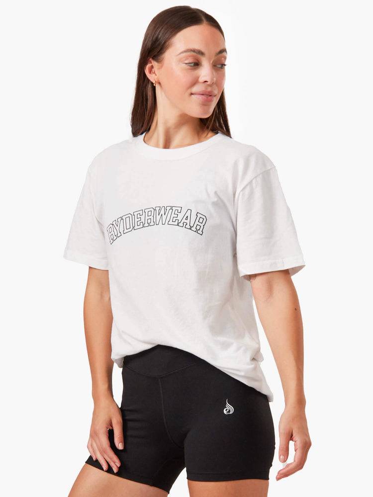 White Ryderwear Women T Shirts Oversized Women's T Shirts | AU2741DN