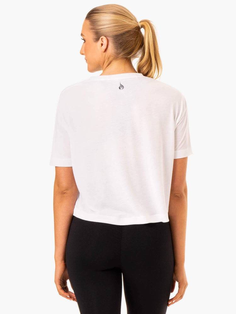 White Ryderwear Women T Shirts Replay Boxy Tee Women's T Shirts | AU2720IS