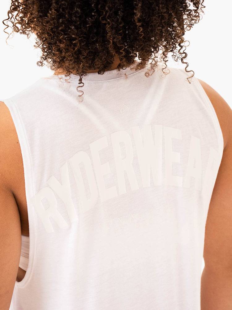 White Ryderwear Women Tanks Emerge Training Women's Tanks | AU2836HK