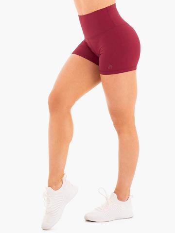 Berry Red Ryderwear Women Shorts NKD High Waisted Women's Shorts | AU2202XF