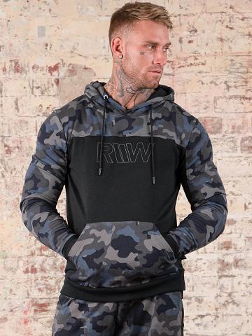 Black/Camo Ryderwear Men Hoodie Camo Men's Hoodie | AU1452NB