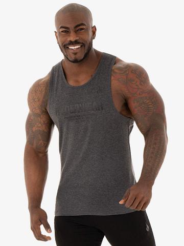 Black Marl Ryderwear Men Tanks Focus Baller Tank Men's Tanks | AU1102DN