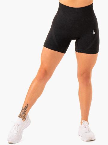 Black Marl Ryderwear Women Shorts Sculpt Seamless Women's Shorts | AU2047CE