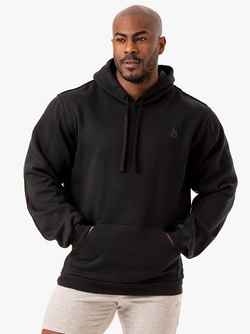 Black Ryderwear Men Hoodie Force Pullover Men's Hoodie | AU1459YU