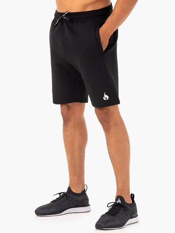 Black Ryderwear Men Shorts Recharge Track Men's Shorts | AU1407YU