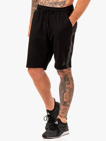 Black Ryderwear Men Shorts Restore Fleece Track Men's Shorts | AU1412AP