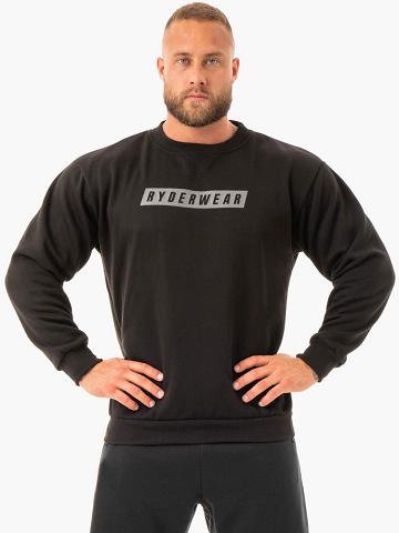 Black Ryderwear Men Sweaters Force Pullover Men's Sweaters | AU1318XF