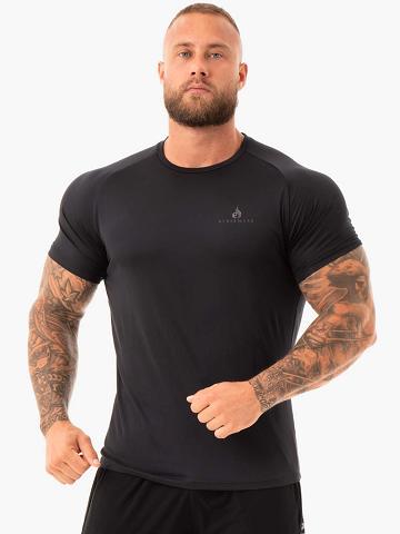 Black Ryderwear Men T Shirts Breeze Men's T Shirts | AU1201IS