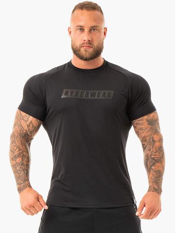 Black Ryderwear Men T Shirts Combat Men's T Shirts | AU1211KI