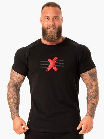 Black Ryderwear Men T Shirts RWXKG Men's T Shirts | AU1292XF