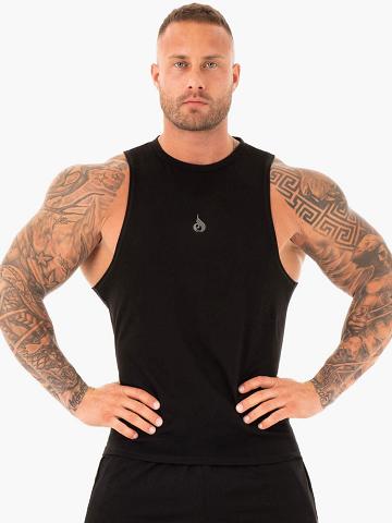 Black Ryderwear Men Tanks Athletic Cut Tank Men's Tanks | AU1064QZ