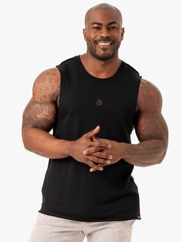 Black Ryderwear Men Tanks Force Fleece Tank Men's Tanks | AU1112VD