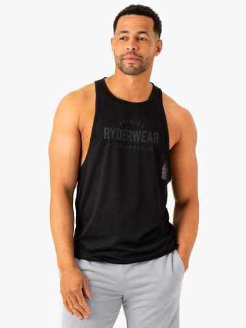 Black Ryderwear Men Tanks Heritage Baller Tank Men's Tanks | AU1123IS