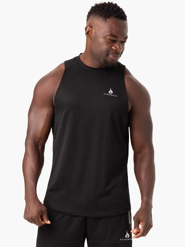 Black Ryderwear Men Tanks Lift Mesh Baller Tank Men's Tanks | AU1140NB