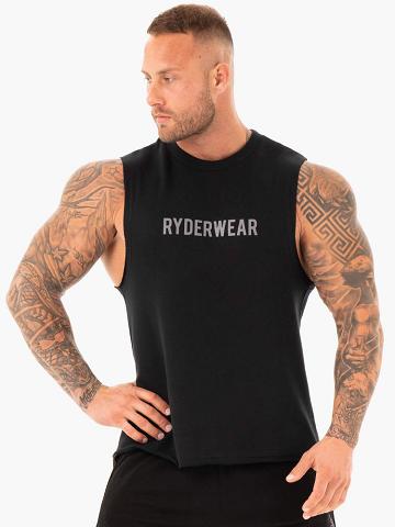 Black Ryderwear Men Tanks Performance Baller Tank Men's Tanks | AU1162XF