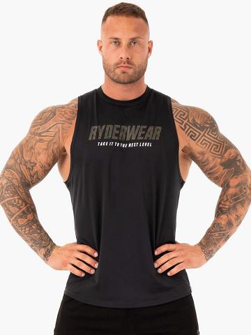 Black Ryderwear Men Tanks Strength Baller Tank Men's Tanks | AU1179SO