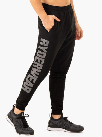 Black Ryderwear Men Track Pants Heritage Fleeces Men's Track Pants | AU1017YU