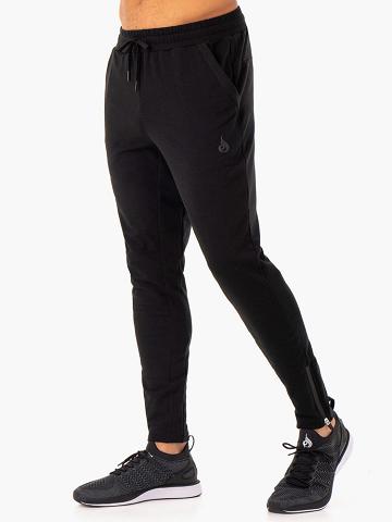 Black Ryderwear Men Track Pants Optimal Gym Men's Track Pants | AU1028JJ