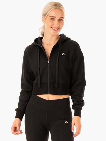 Black Ryderwear Women Jackets Revival Zip Up Women's Jackets | AU1712NB