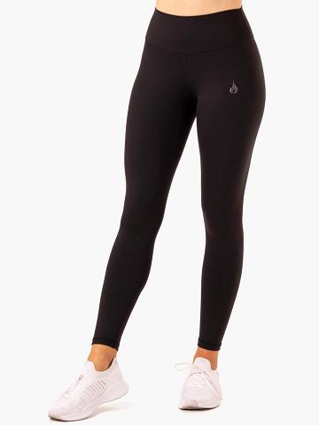 Black Ryderwear Women Leggings Movement High Waisted Pocket Women's Leggings | AU1875YU