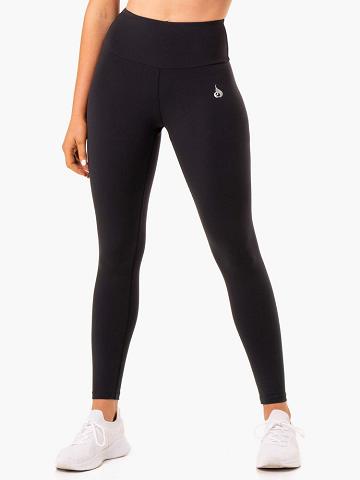 Black Ryderwear Women Leggings Staples Scrunch Bum Women's Leggings | AU1763BC