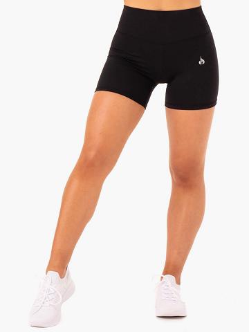 Black Ryderwear Women Shorts Base High Waisted Women's Shorts | AU2045ZG