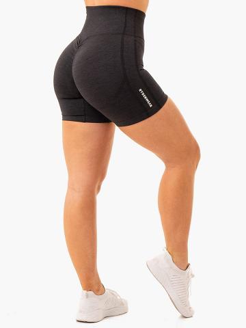 Black Ryderwear Women Shorts Enhance Scrunch Bum Seamless Women's Shorts | AU2178VD