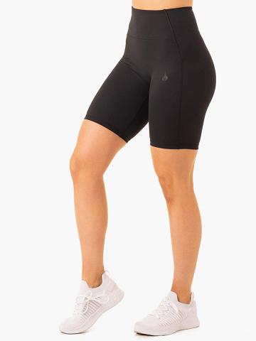 Black Ryderwear Women Shorts NKD Frame High Waisted Bike Women's Shorts | AU2115SO