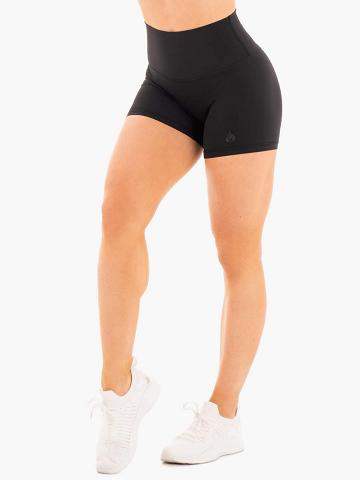 Black Ryderwear Women Shorts NKD High Waisted Women's Shorts | AU2053WY